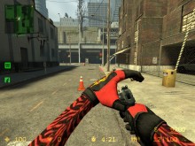 Скачать redtiger камуфляж iciam2bad4u с огнем Руки и Перчатки для Counter Strike Source   