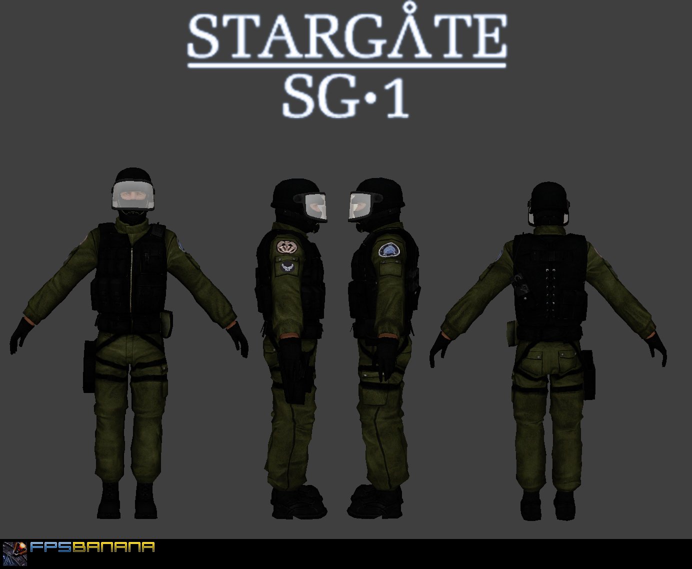 Скачать Stargate SG1 : Gign CT для Counter Strike Source   Модели Игроков 