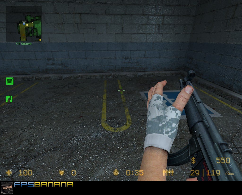 Скачать Digital camo gloves Руки и Перчатки для Counter Strike Source   
