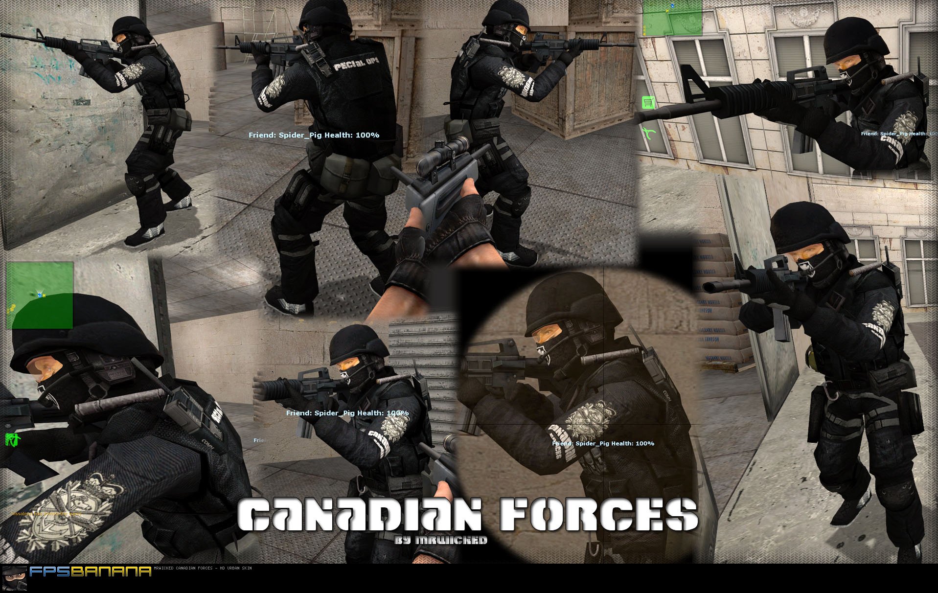 Скачать Canadian Forces - HD Urban CT для Counter Strike Source   Модели Игроков 