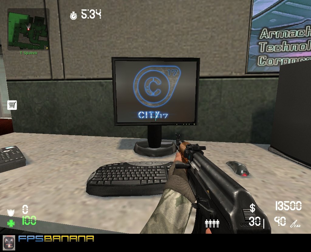 Скачать City 17 logo computer screen Модели Окружения для Counter Strike Source   